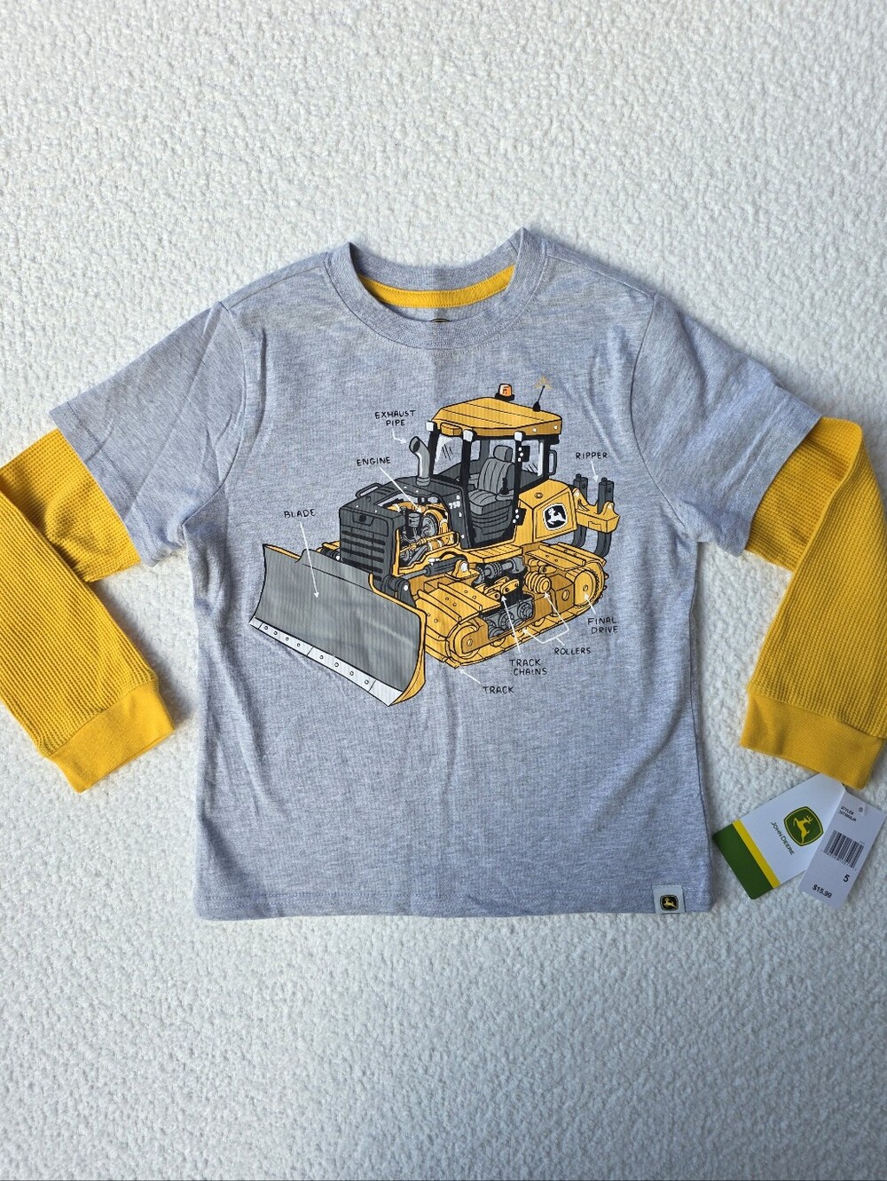 NWT John Deere Boys Long Sleeve T-Shirt 5T